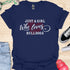 Just a girl who loves bulldogs - V3 - Elegant Text T-Shirt